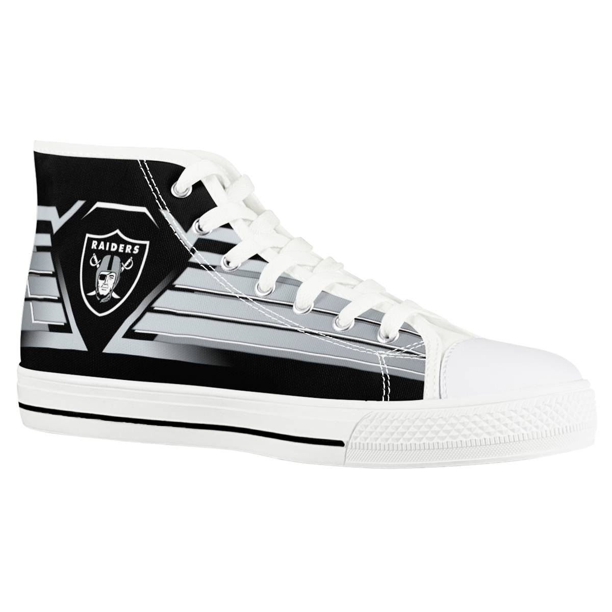 Men's Las Vegas Raiders High Top Canvas Sneakers 001
